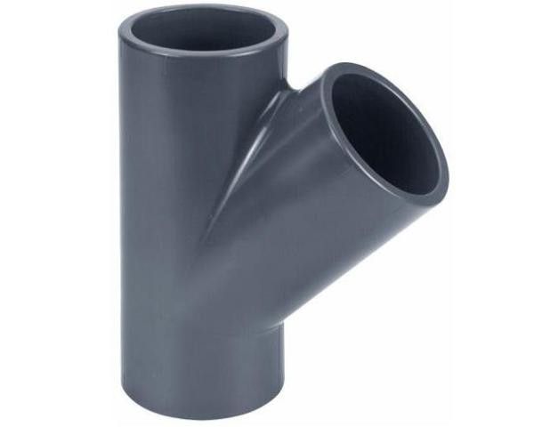 [A5.06.485] PVC T-STUK 45° LIJM 50MM
