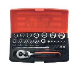 SOCKET SET 1/4".25 PIECES