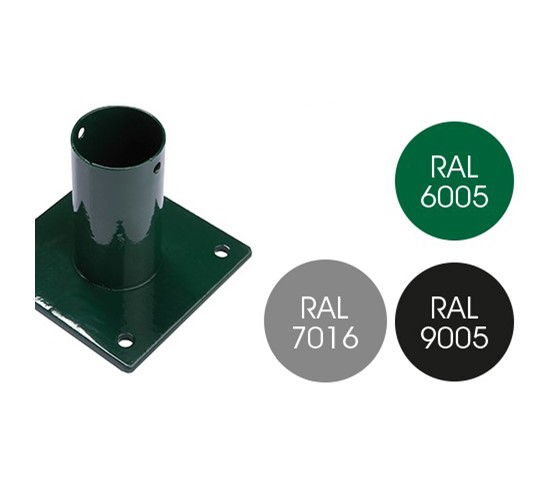 [7051] VOETSTUK 60MM RONDE PAAL H VOET 105MM (RAL 6005 GROEN)