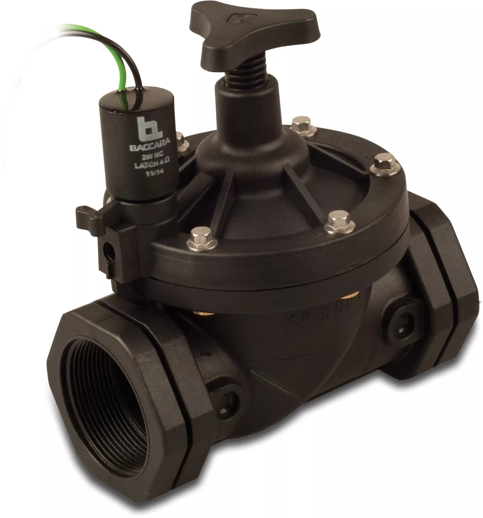 BACCARA MAGNEETVENTIEL GLASVEZEL VERSTERKT NYLON 1" BINNENDRAAD 10BAR 9VDC ZWART TYPE 2-WEG NC