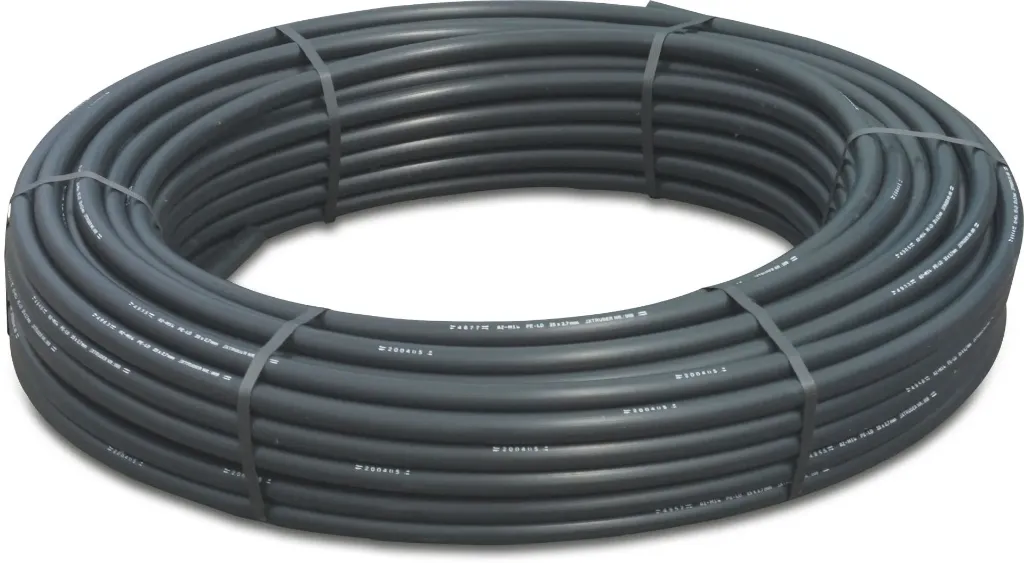 [OP7024272] DRUKBUIS PE100 50 MM X 2.4 MM GLAD SDR 21 8BAR ZWART 100M
