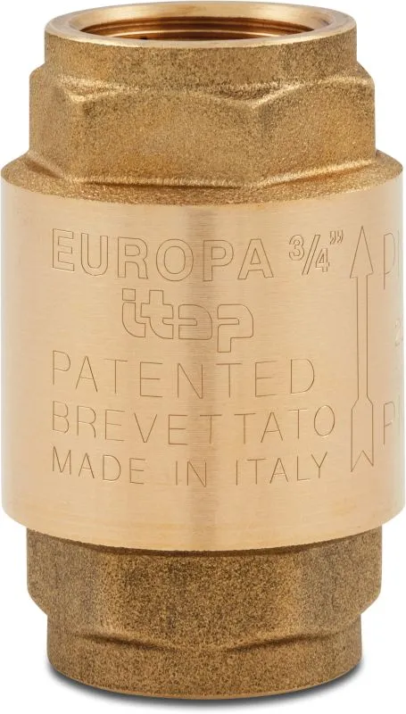 ITAP TERUGSLAGKLEP VEERBELAST MESSING 1" BINNENDRAAD 25BAR TYPE EUROPA 100