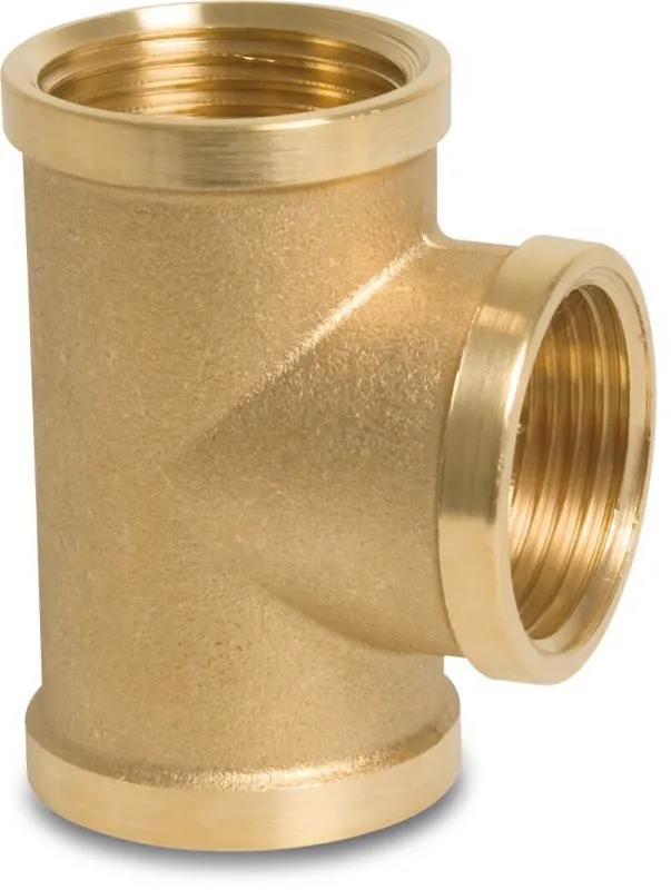 [OP710311] PROFEC NR. 130 T-STUK 90° MESSING 1 1/4" BINNENDRAAD 30BAR