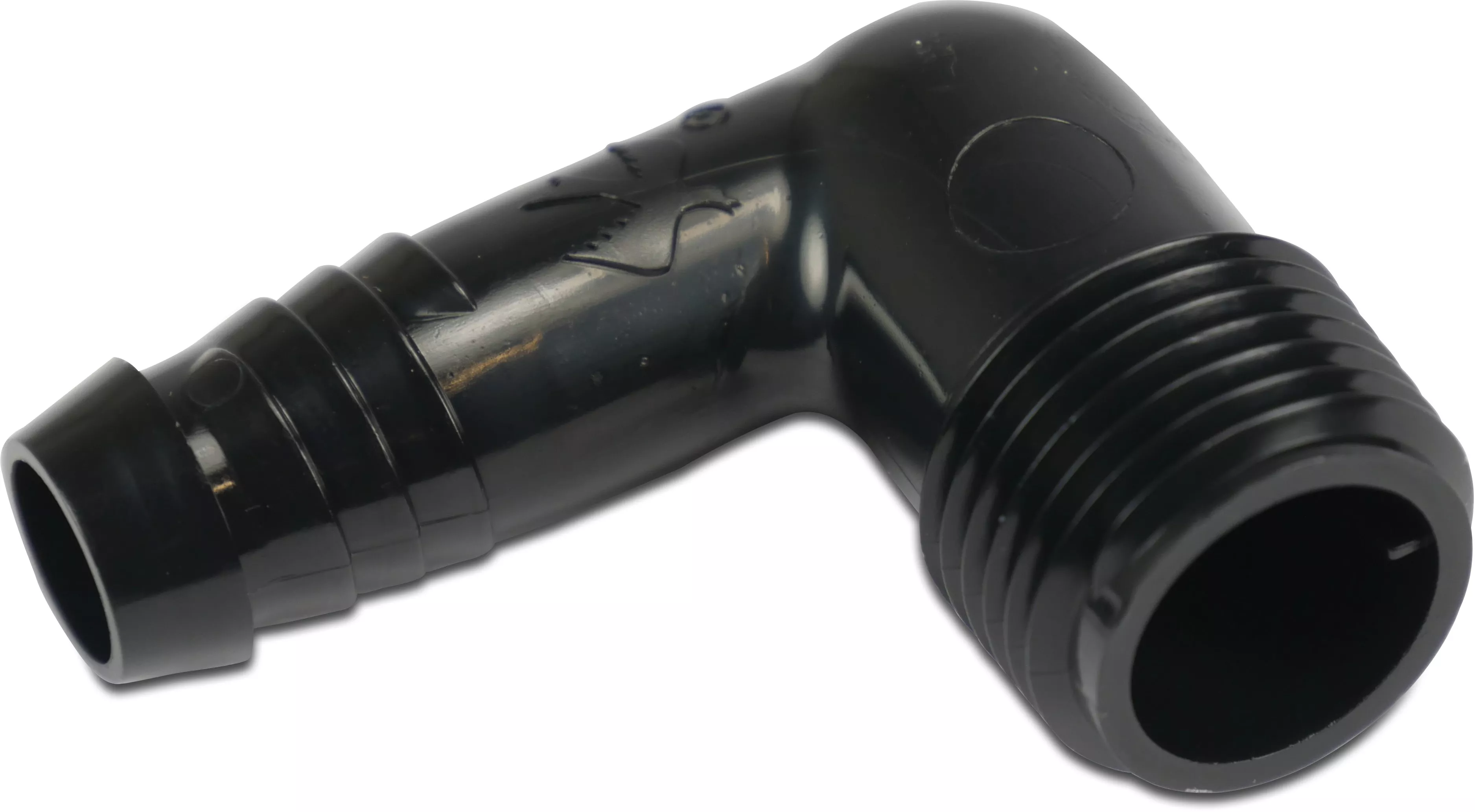 [OP7019424] RAIN BIRD KNIE 90° PP 3/4" X 1/2" BUITENDRAAD X BARBED 5.5BAR GRIJS TYPE SPX FLEX