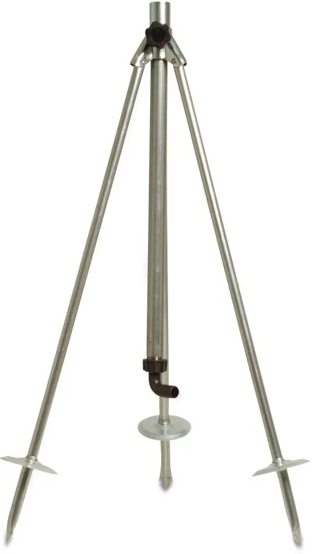 SPROEIERSTANDAARD. 3-POOT STAAL GEGALVANISEERD 1" X 25 MM BUITENDRAAD X SLANGTULE
