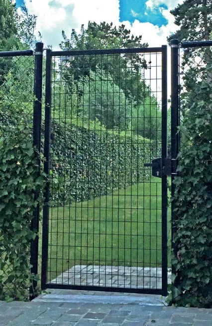 [ETPZW100/100] ENKELE TUINPOORT 'GRACE'  ZWART (einde voorraad) (1 M BR X 1 M HG)