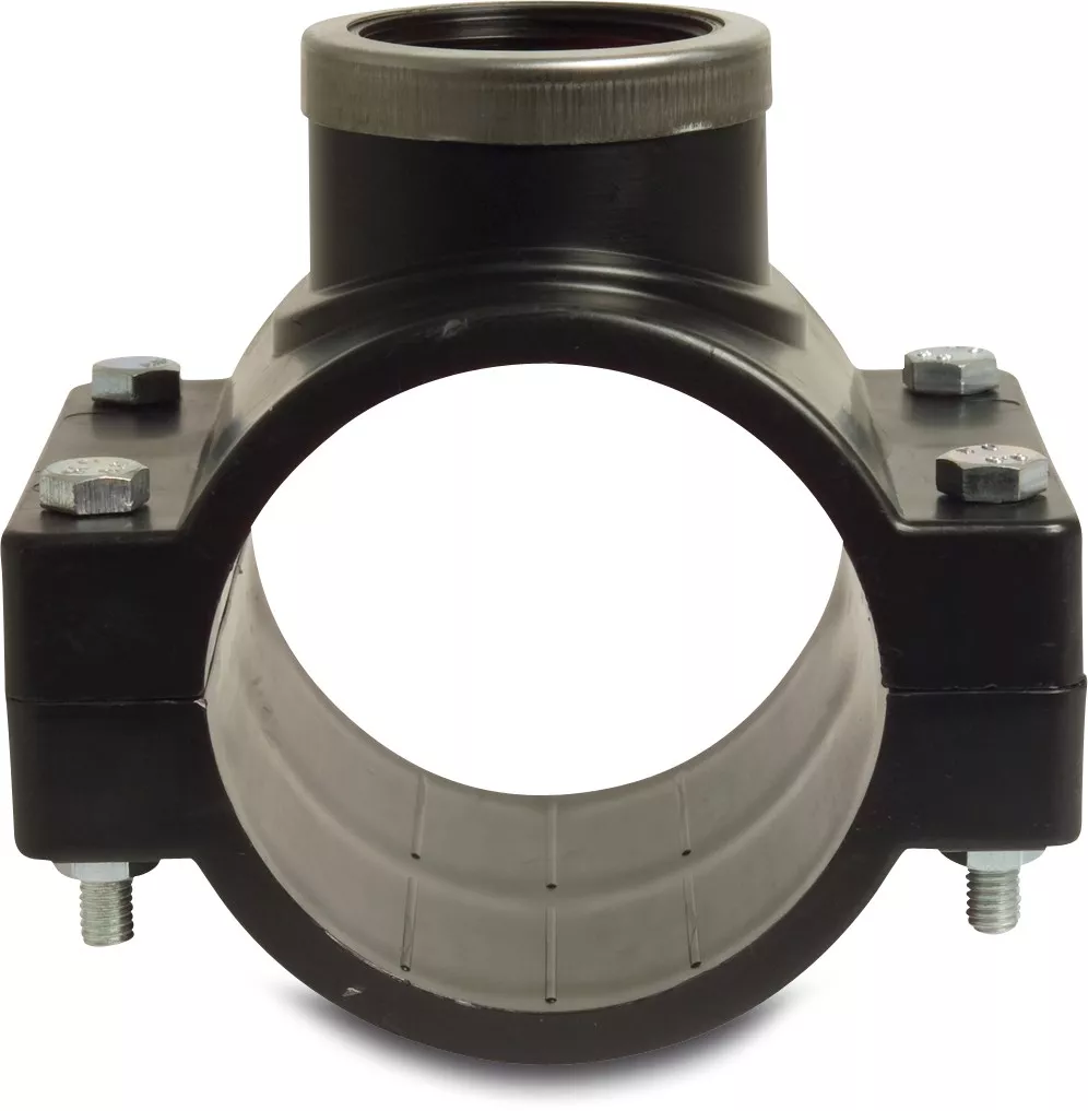[OP120527] PROFEC AANBOORZADEL KLEM X BINNENDRAAD 16BAR ZWART (PP 25 MM X 1/2")