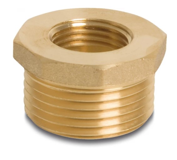 [OP710336] PROFEC NR. 241 VERLOOPRING MESSING BUITENDRAAD X BINNENDRAAD 30BAR (1 1/4" X 1")