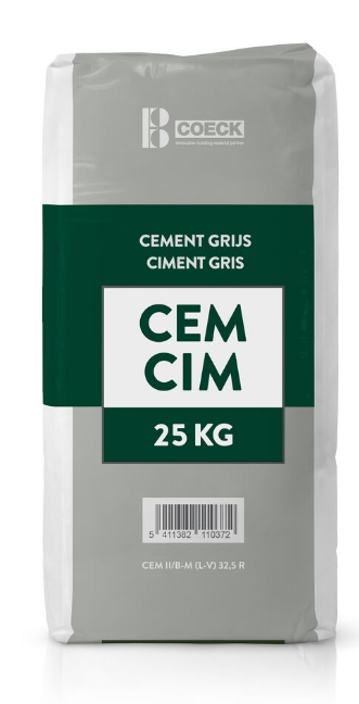 CEMENT GRIJS CEMCIM II/C-M 32.5 R - 25 KG - 601