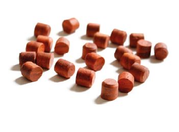 PADOUK TAPPEN 10MM /100ST (op bestelling)