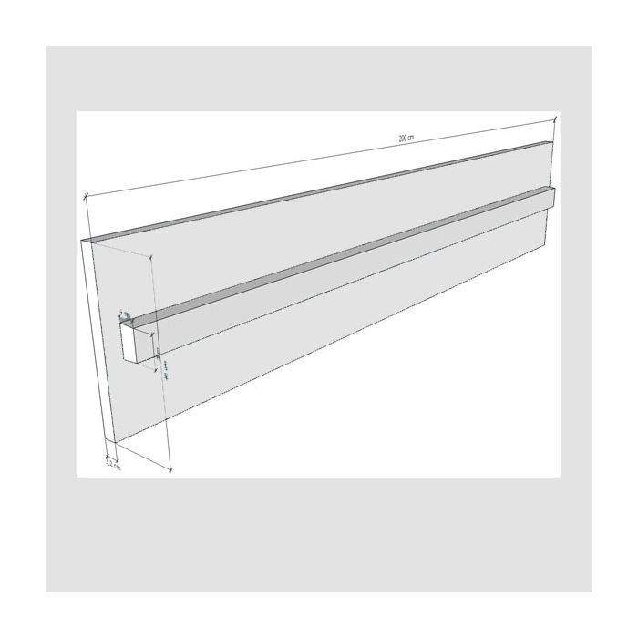 [BTPLVRST180-4] BETONPLAAT VERSTERKT (180 X 40 X 3.2 CM)