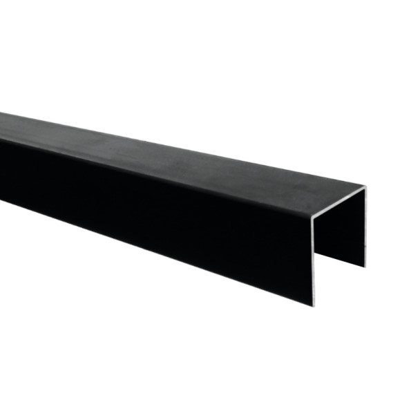 ALUMINIUM AFDEKPROFIEL 2.10 M 60MM ZWART
